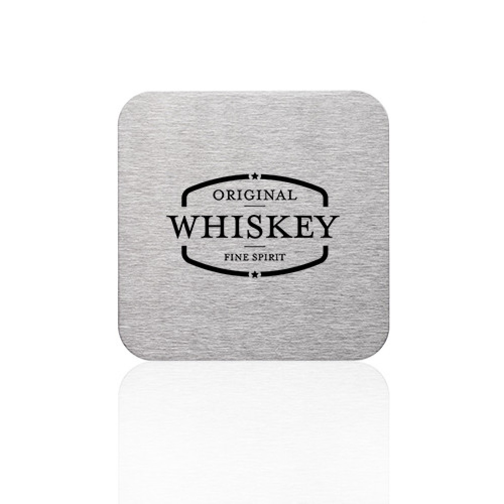 Aspen Stainless Steel Square Coasters