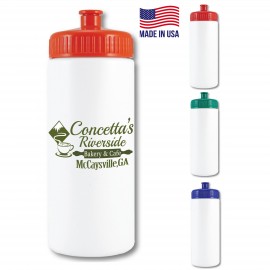 Sports Bottle USA made 16 oz plastic water bottle push spout   Sports Bottle USA made 16 oz plastic water bottle push spout