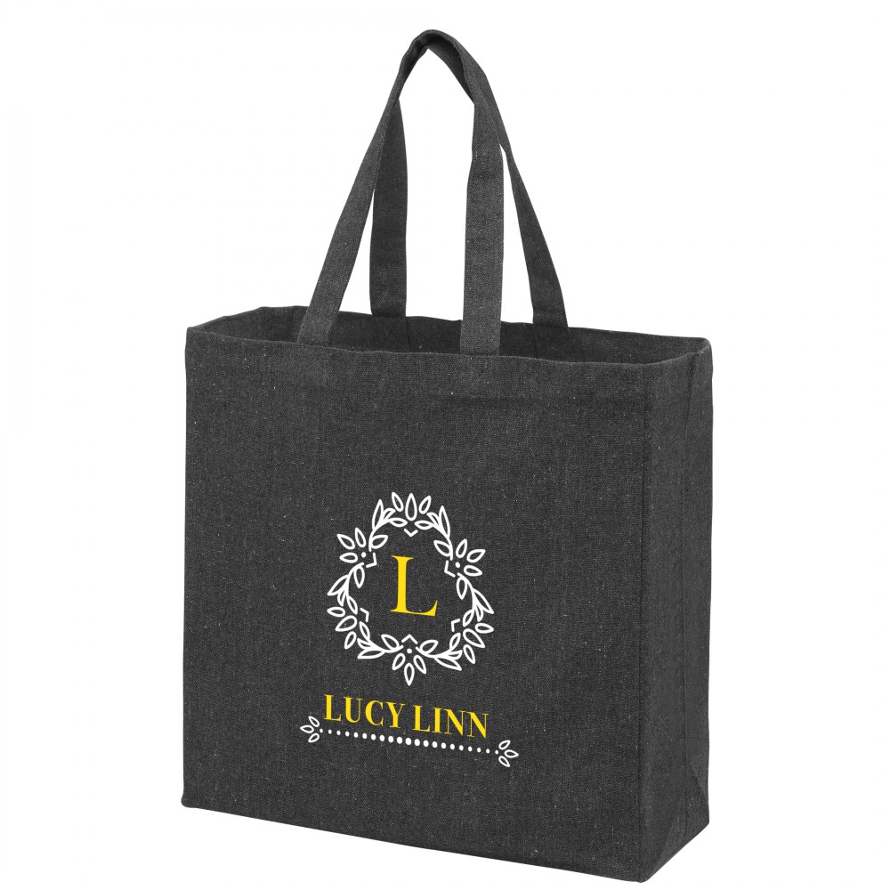 Recycled Cotton Canvas Tote Bag with 18" Handles - 13 x 5 x 13 Recycled Cotton Canvas Tote Bag with 18" Handles - 13 x 5 x 13