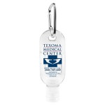 1 Oz. Hand Sanitizer Antibacterial Gel Flip-Top Bottle w/ Carabiner - Spot Direct