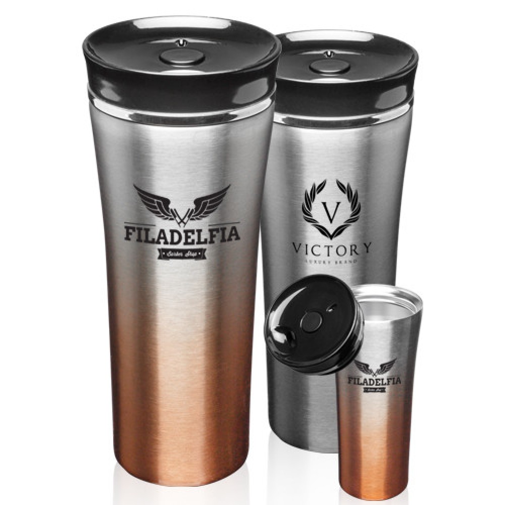  16 Oz. Two Tone Stainless Steel Travel Tumblers