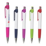  Carnival White Pen w/ Colored Gripper & Accents