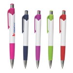 Carnival White Pen w/ Colored Gripper & Accents