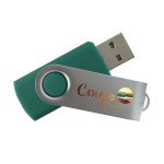  iClick Silver Swivel USB Flash Drive 4GB