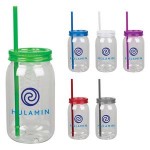 25 Oz. Mason Jar w/ Infuser and Straw