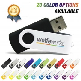  16 GB Swivel USB Flash Drive w/ Metal Swivel Cover