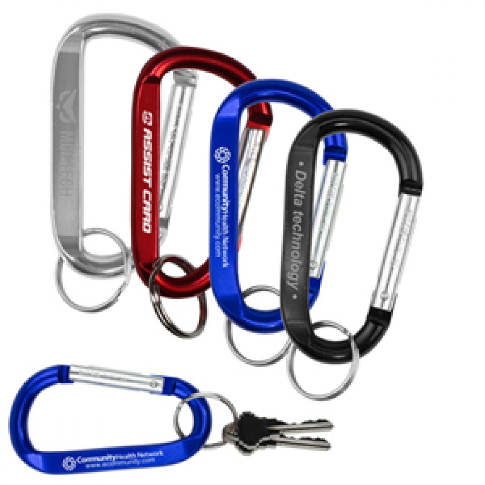 Large Size Carabiner Keyholder w/ Split Ring Attachment Large Size Carabiner Keyholder w/ Split Ring Attachment