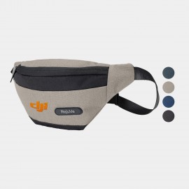  RejuVe MILANO Recycled Heather Modern Sleek Two-Tone Waist Fanny Pack