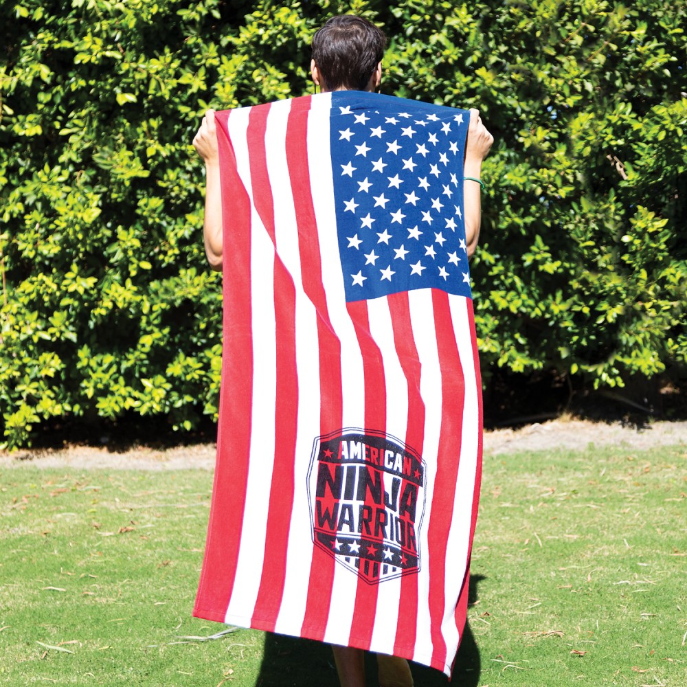  US Flag Beach Towel (Embroidered)
