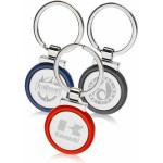  Round Color Accent Metal Key Chain