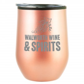  12 Oz Bay Mist Stainless Wine Tumbler with Lid