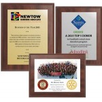  7" x 9" Cherry Finish Plaque w/ Full Color Sublimated Imprint