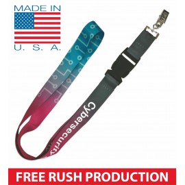 FREE RUSH 5/8" USA Full Color Lanyard   FREE RUSH 5/8" USA Full Color Lanyard