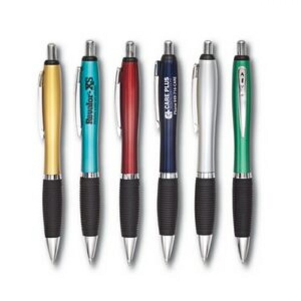 El Gripper Retractable Pen w/ Silver Accent El Gripper Retractable Pen w/ Silver Accent