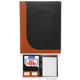  Curve Two Tone Leather Portfolios (12.5"x9.5")