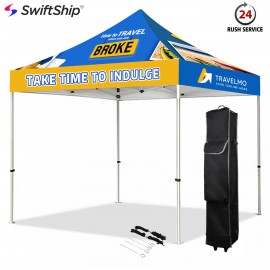 10' Premium Hex Aluminum Frame w/ Full Color Canopy   10