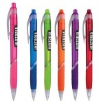 Zinnia Translucent Pen w/ Gripper & Clear Accents