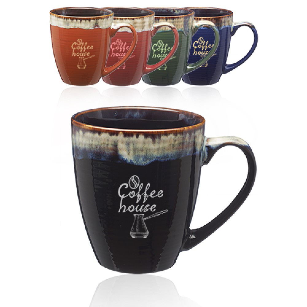  17 oz. Water Color Drip Ceramic Mugs