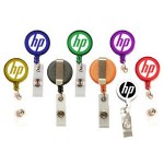 Round 24" Retractable Badge Holder with Metal Clip Back