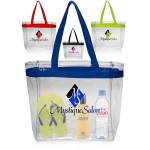 Color Handles Clear Plastic Tote Bags