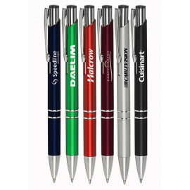  Slim Retractable Plastic Ballpoint Pen