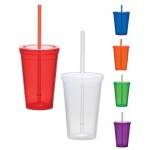  Tumbler with lid and Straw USA made 16 oz double wall