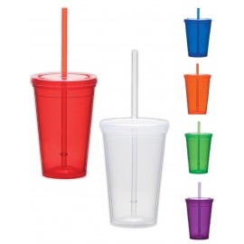 Tumbler with lid and Straw USA made 16 oz double wall  Tumbler with lid and Straw USA made 16 oz double wall