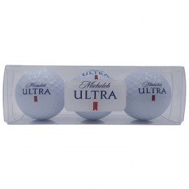  3-Ball Clear Sleeve With Custom Golf Balls