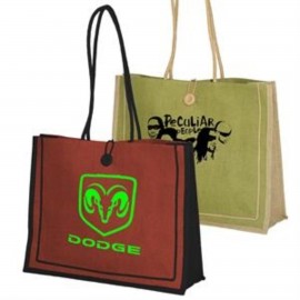  Convention Jute Tote Bag w/ Long Handles 18" X 14" X 5.5"