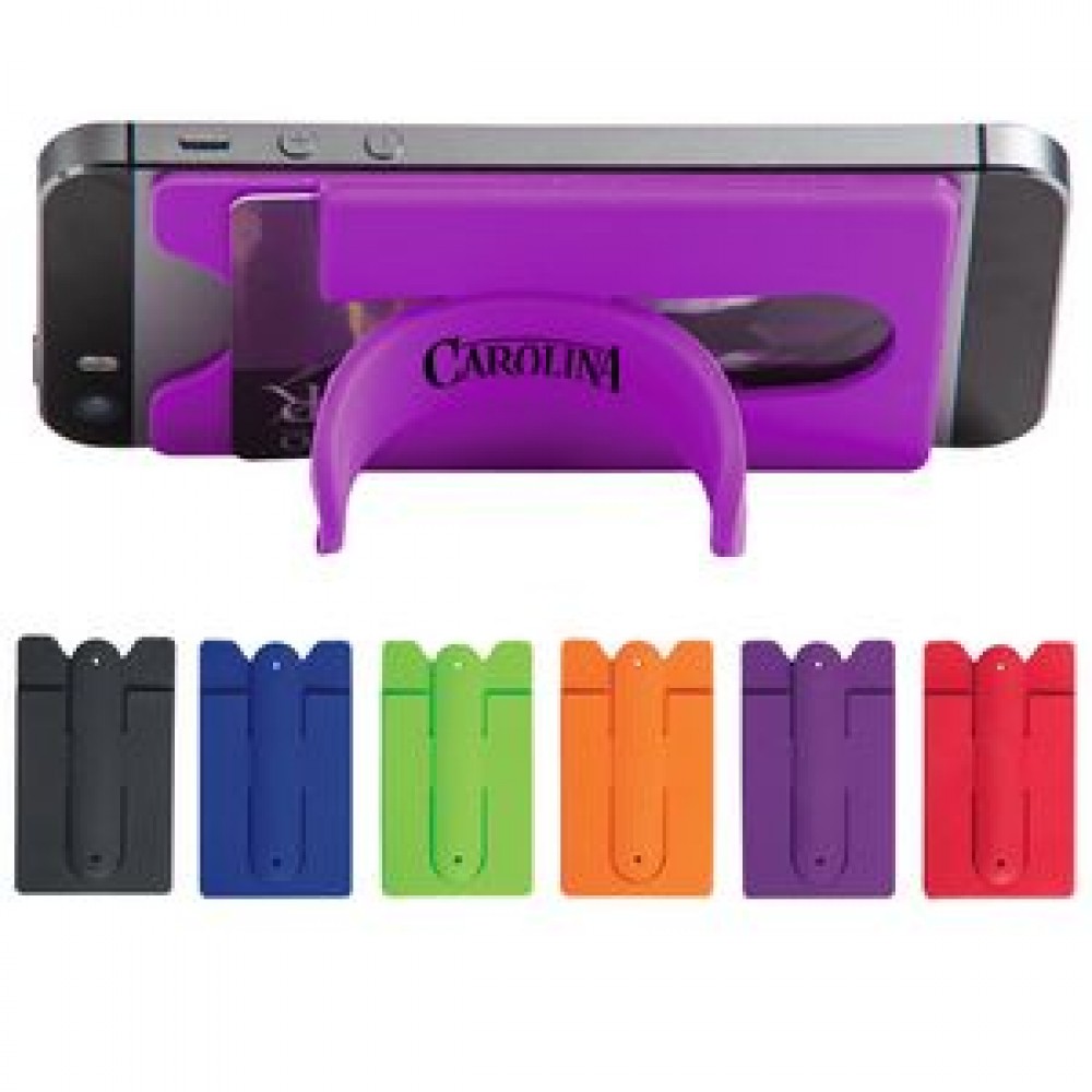 Combination Silicone Cell Phone Card Wallet and Kick Stand Combination Silicone Cell Phone Card Wallet and Kick Stand