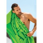  King Size Dobby Hem Velour Beach Towel (Color Towel, Tone on Tone)