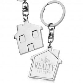 Realtor House Shaped Metal Keychains   Realtor House Shaped Metal Keychains