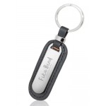  Madison Executive Metal and Faux Leather Keychains