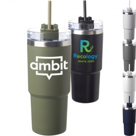 23 oz Matte Finish Travel Mugs with Straw   23 oz Matte Finish Travel Mugs with Straw