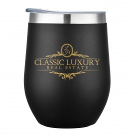  Vineyard-I 12 Oz Stemless Wine Glass Tumbler (Double Walled)
