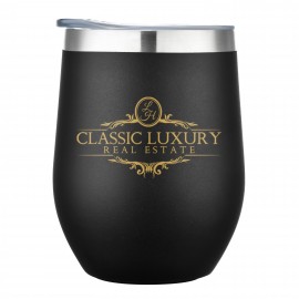  Vineyard-I 12 Oz. Stemless Wine Glass Tumbler (Double Walled)