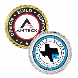 Speed Challenge Coin w/ Oblique Edge (1.75")   Speed Challenge Coin w/ Oblique Edge (1.75")