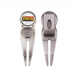  Golf Divot Tool w/ Belt Clip and Full Color Ball Marker