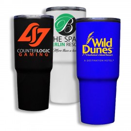  32 oz Double Wall Plastic Tumbler w/ Matching Slide Lid