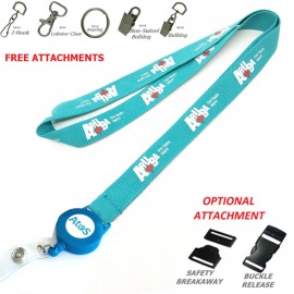 Polyester Sublimated Lanyard Combo W/ Badge Reel   Polyester Sublimated Lanyard Combo W/ Badge Reel