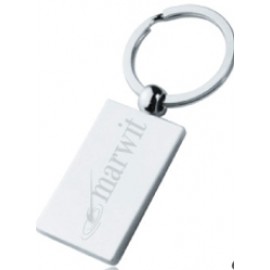  Silver Rectangular Metal Key Chain