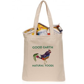  At Home Cotton Grocery Tote Bag (14.25"x15.5")