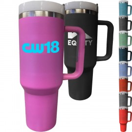  40 oz Vacuum Insulated Tumbler Copper Lined w/Lid & Handle