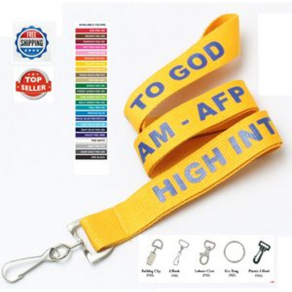  3/4" 7 DAYS Delivered Printed Polyester Lanyard (20 mm)