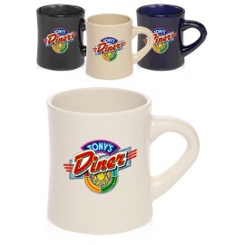  12 Oz. Thick Grip Glossy Ceramic Diner Mugs