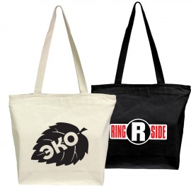 12 oz. Zipper Cotton Canvas Tote Bag W/ Gusset (15" X 12" 4")   12 oz. Zipper Cotton Canvas Tote Bag W/ Gusset (15" X 12" 4")