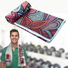  Quick Dry Gym Towel w/Edge-to-Edge Sublimation Workout Towels 200 GSM