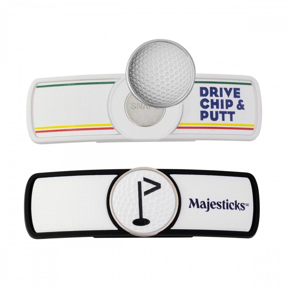 SNAPS Imprinted Golf Hat Strap Clip w/ Ball marker SNAPS Imprinted Golf Hat Strap Clip w/ Ball marker