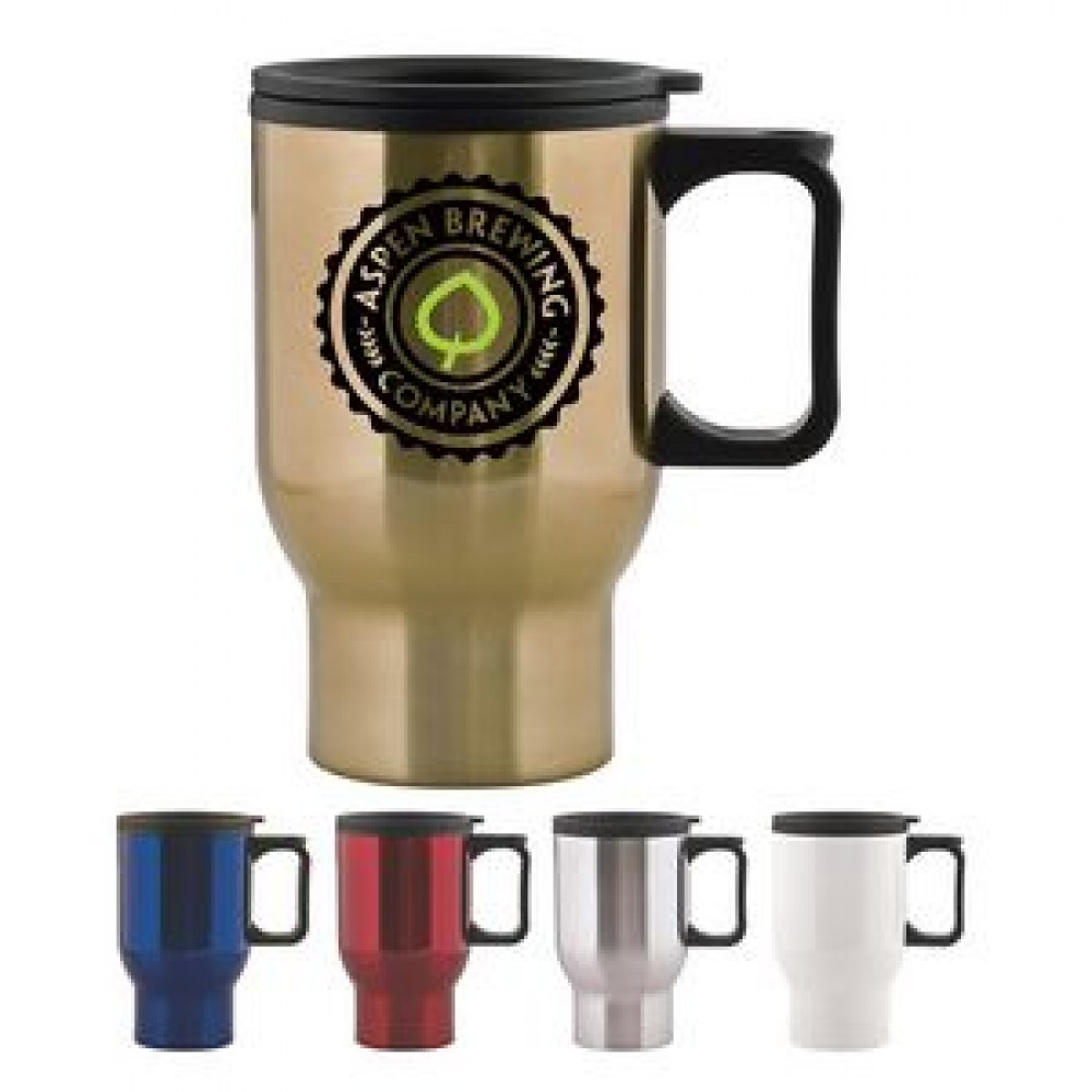 15 Oz. Aspen Stainless Travel Mug 15 Oz. Aspen Stainless Travel Mug