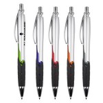 Harald Silver Pen w/ Black Gripper & Color Accents
